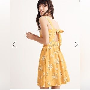 Madewell Yellow Floral Midi Dress